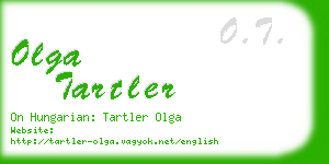 olga tartler business card